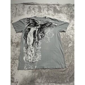 Affliction T-Shirt Men's Size XL Gray Short Sleeve Crew Neck Distressed NWOT